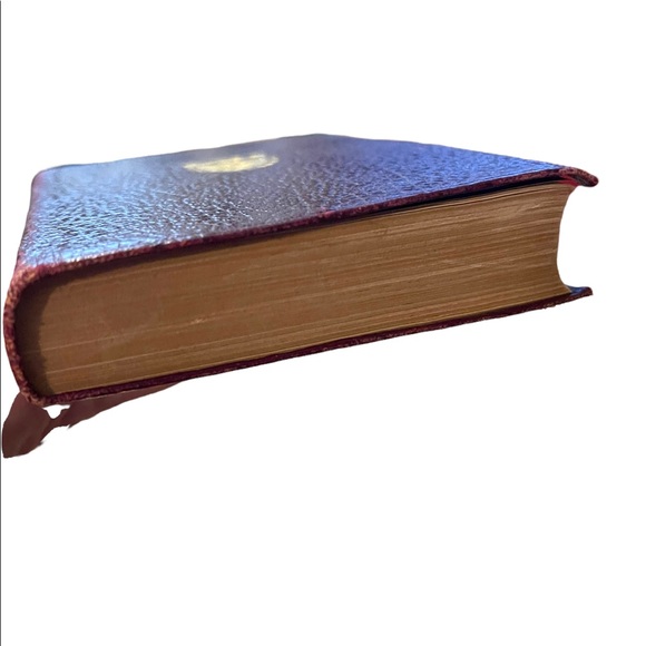 Antique 1920 Red Leather UK Collins Poetical Works of Robert Burns Gold Letter - Picture 8 of 16